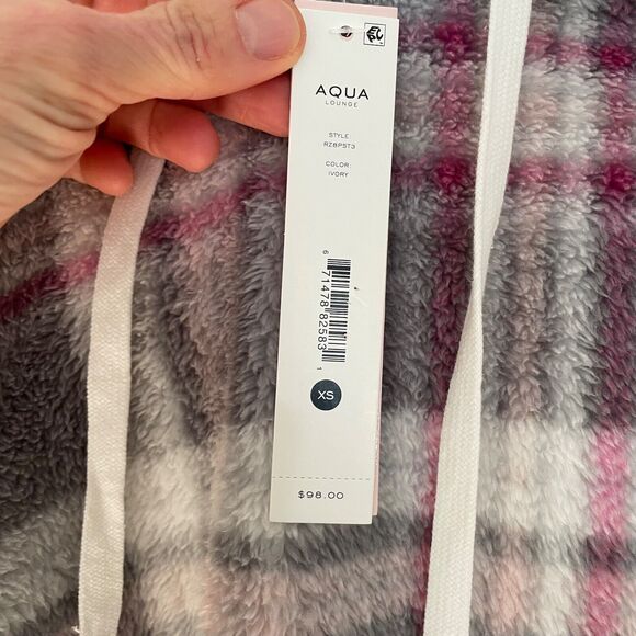 Aqua Sleep Fleece Hoodie XS NWT - Picture 3 of 6